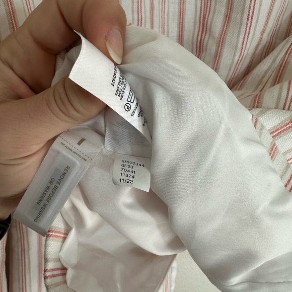 LOFT Striped Linen Blend Modern Blazer - Picture 8 of 8